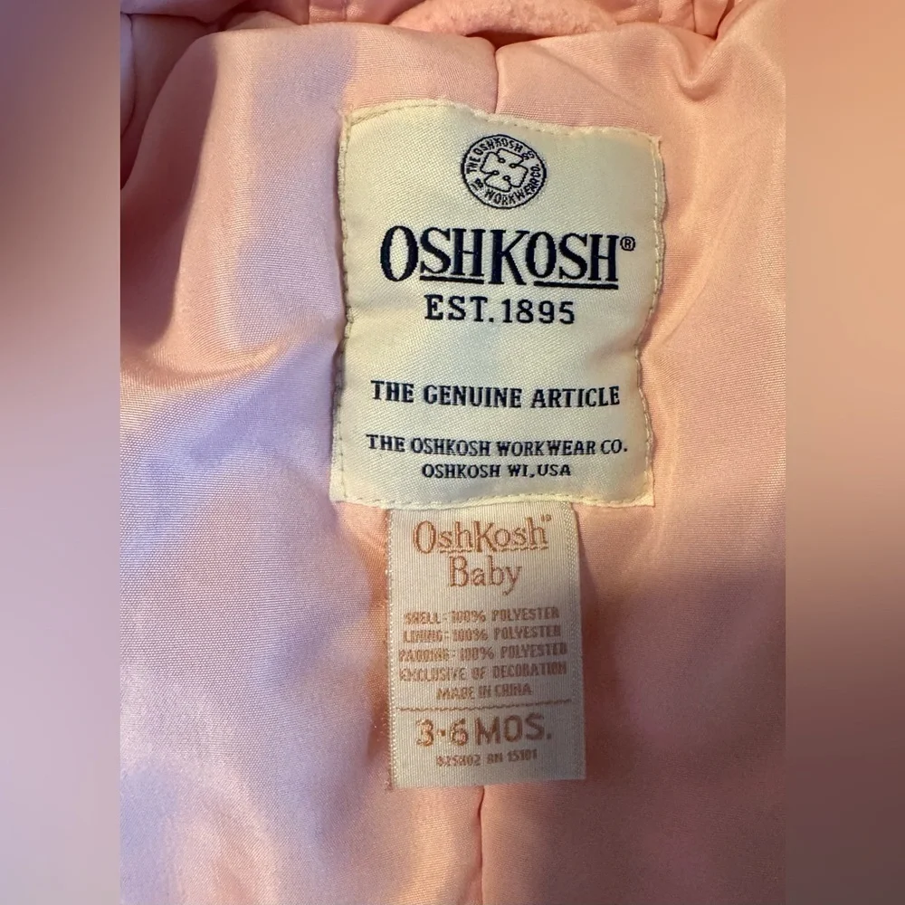 OshKosh B'gosh Pink Embroidered Footie girl